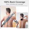 Silicone Back Scrubber for Shower Men, Dual-Sided Back Exfoliator Washer Scrub Strap - 100% Back Coverage to Clean, Exfoliate and Massage, Hygienic,