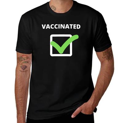 Vaccinated Check Pro Vaccination Design Tshirt Lightweight Gym Training Tshirt