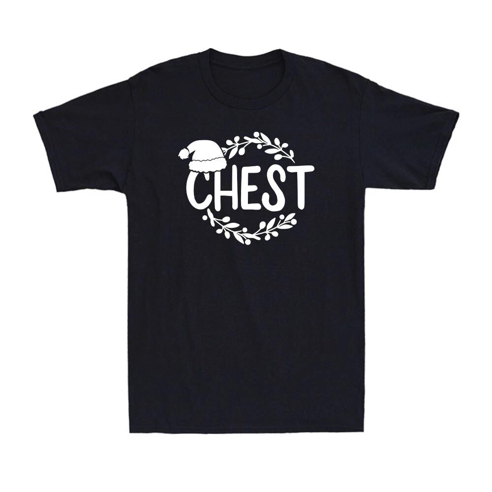 Chest Christmas Chest Nuts Couple Matching Funny Christmas Gift Men s T-Shirt XXL