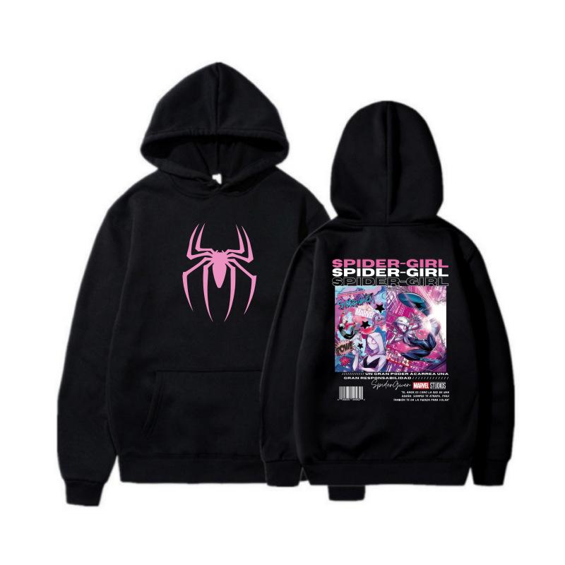 Spider-Man Unisex Fleece Hoodie: Spring & Fall Cartoon Print for Kids