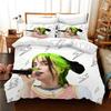 Set Biancheria da Letto Billie Eilish Stampa 3D Singolo/Gemello/Matrimoniale/Queen/King Size Adulto Camera da Letto Copripiumino Set Regalo Anime