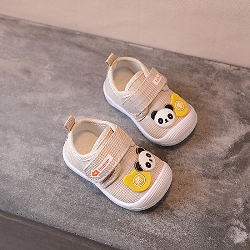 Baby Toddler Cartoon Soft Sole Shoes With Velcro For Boys Girls Kids Walkers