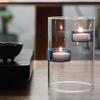 Romantic Glass Tealight Candle Holder Transparent Candle Cup Aromatherapy Holder  Home Decor