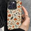 Autumn Leaves Pumpkin Silver Plated Inside Phone Case For iPhone 17 16 15 14 11 12 13 Pro Max Plus X XR XS Max Colored