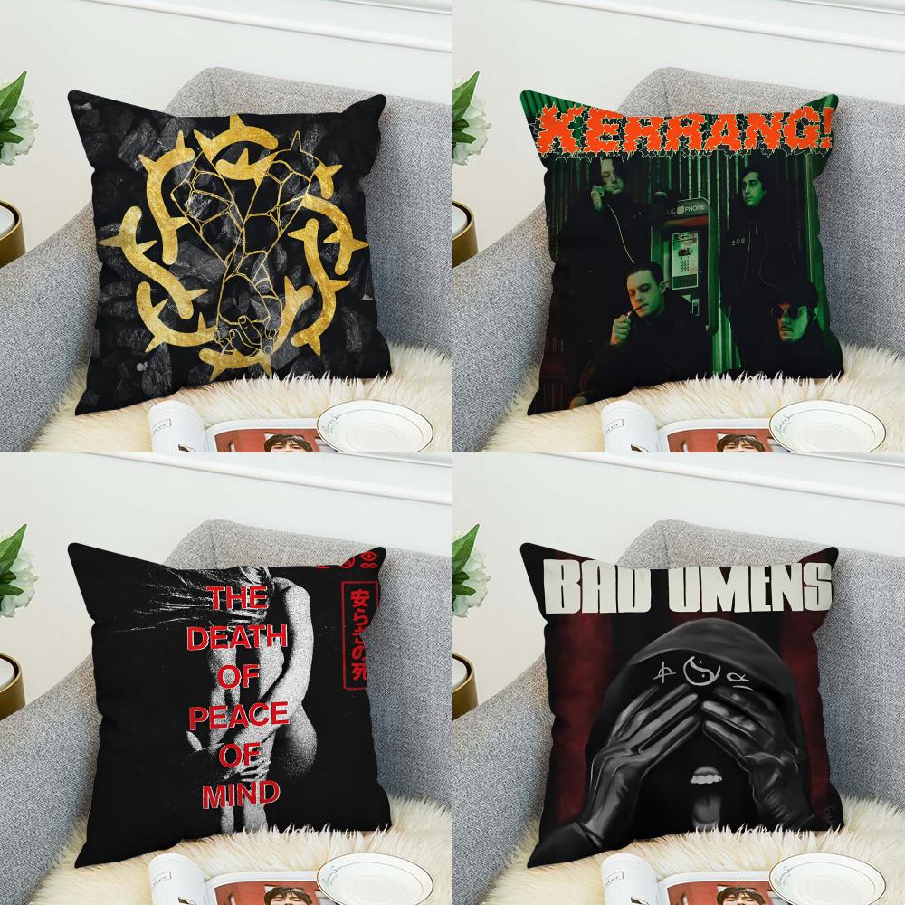 Band Bad OOmens Pillow Case For Car Sofa Decorative Home Doublesided Print Plush Square Throw Pillow Cushion Cover