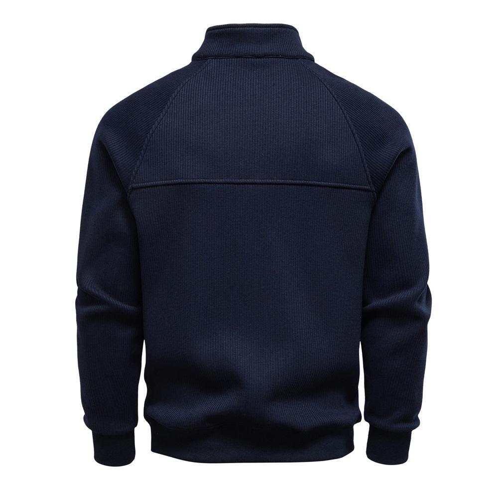 Callaway 2025 New Autumn/Winter Embroidery Half Zipper Hoodie Stand Up Collar Trendy Versatile Plush Men's Hoodie