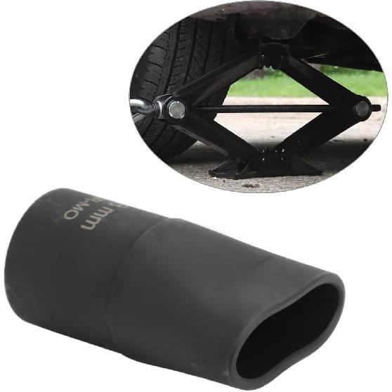 Adaptador para Macaco de Tesoura, Metal Preto de 1/2 polegada Macaco de Tesoura de Acionamento Rápido para Macacos(28 mm)