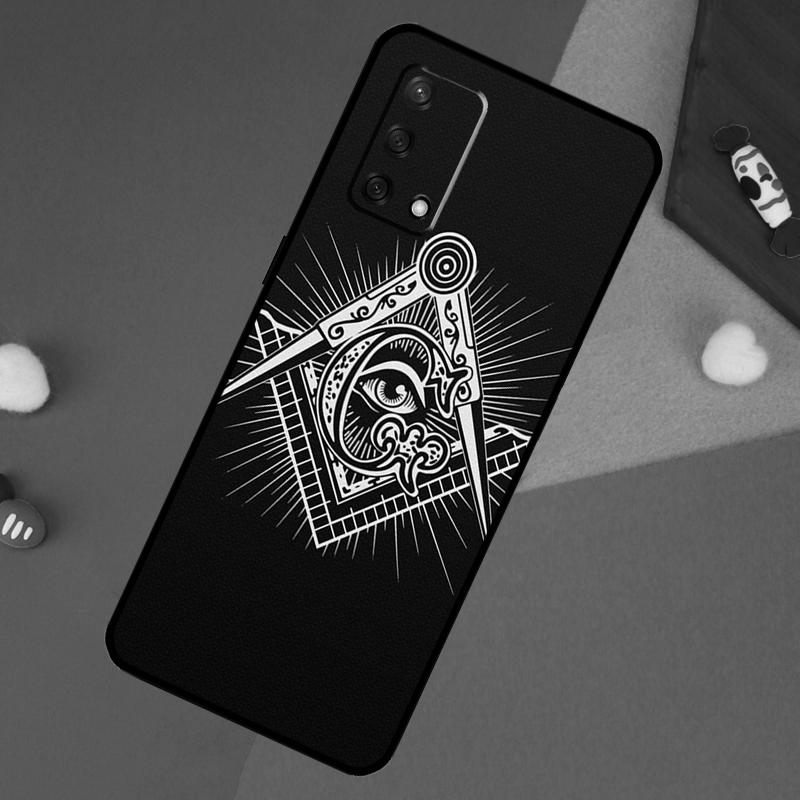 Freemasonry Logo Symbol Case For Oppo A78 A18 A38 A74 A94 A54 A58 A98 A80 A60 A40 A96 A76 A16 A15 A17 A57 A5 A6 Pro