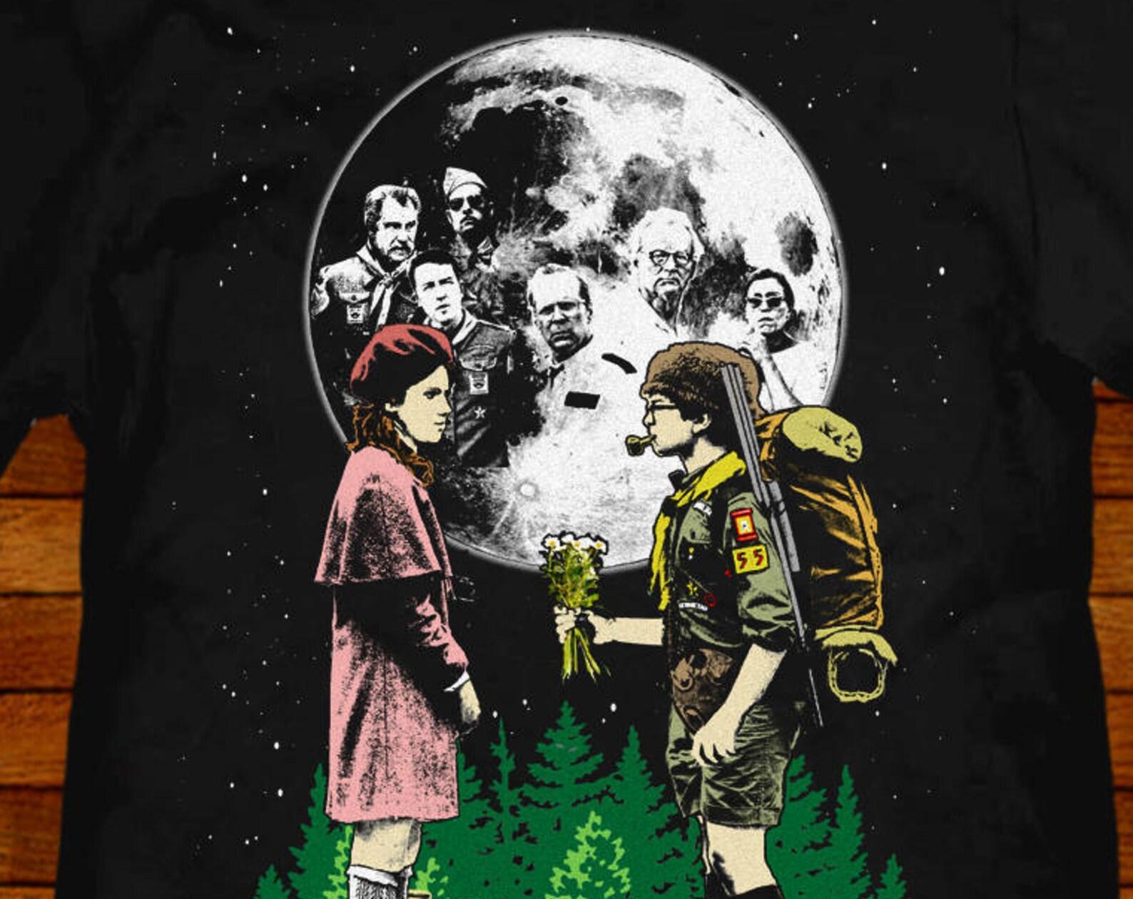Moonrise Kingdom T shirt: inspired by Wes Anderson Film Art by Jared Swart S