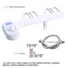 Bidet Attachment Toilet Seat Double Nozzle Spiral Adjustable Water Pressure Non-Electric Ass Sprayer with Hose