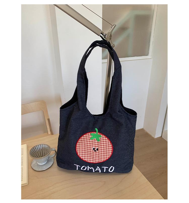 

Korean foreign style large-capacity canvas bag women s bag 2025 new casual fashion tote bag student class shoulder bag