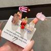 1/3/5/10Pcs Kawaii 3D Popsicle Hair Clips Cute Resin Ice Cream Hairpins Summer Sweet Bangs Clip Girls Hair Accessories