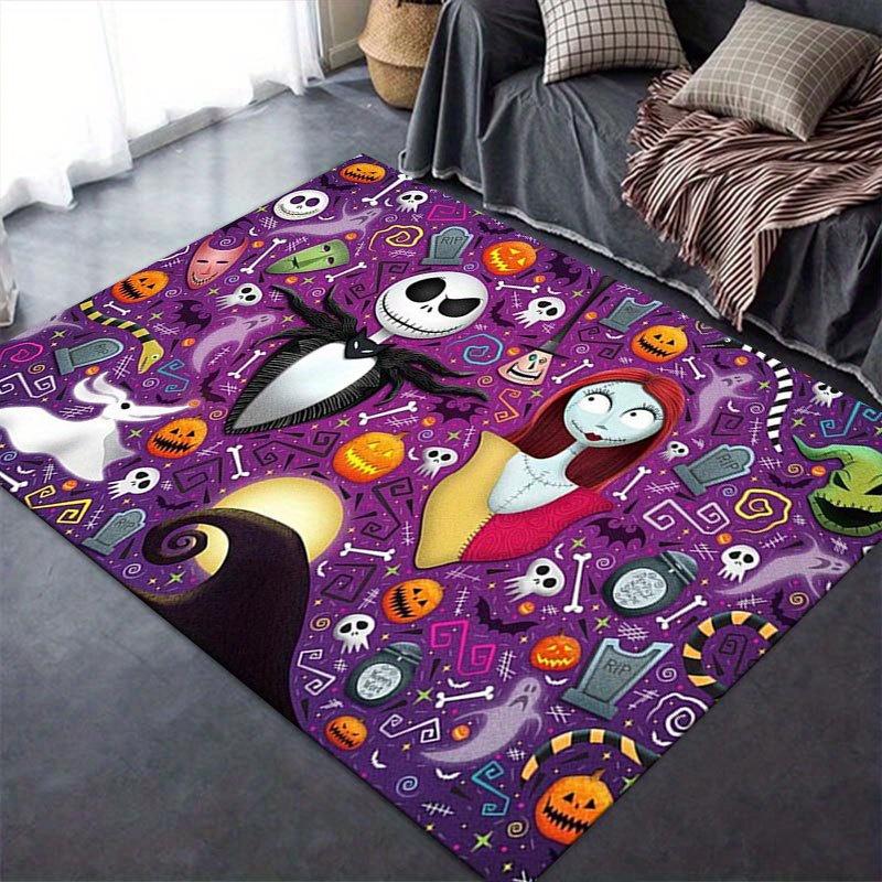 1pc Disney Jack Skellington01 Pattern Carpet Area Rug Non-slip Carpet Hand Washable Floor Mat Suitable For Living Room Bedroom Home Decor