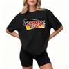 Women's Oversized Graphic T-Shirt with German Soccer Theme - Casual Loose Fit Short Sleeve Top for Fan and Daily Wear