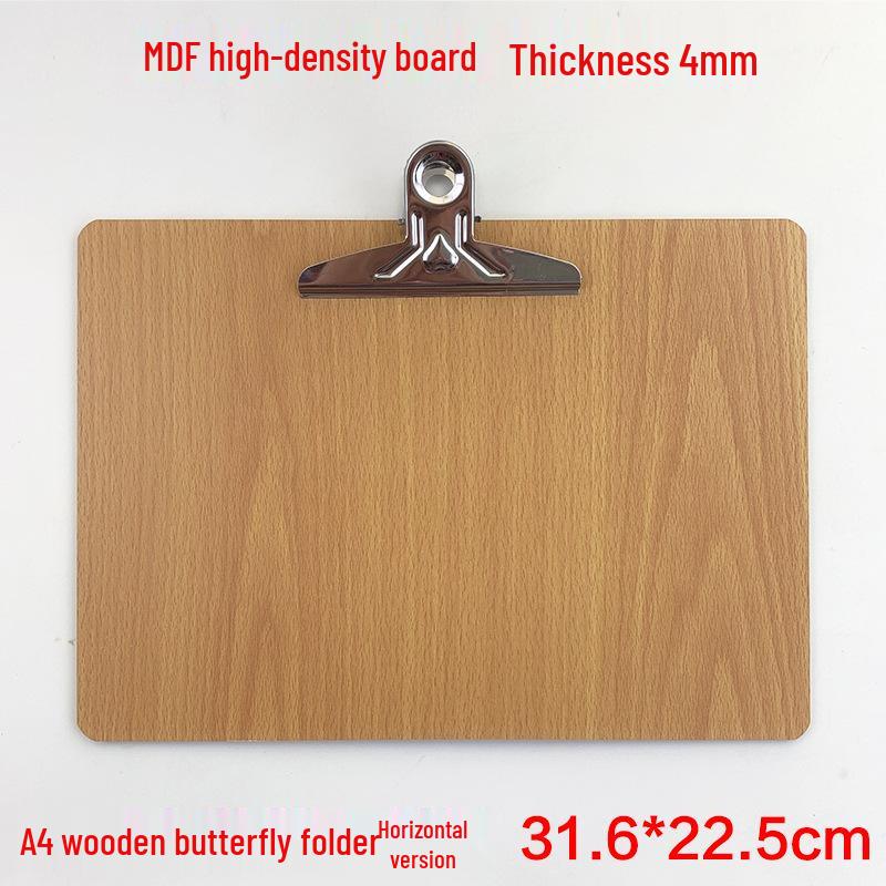 A4 Clipboard with Pen Holder, A5 Writing Pad, A3 Wooden Menu Holder, Cardboard Stationery Board