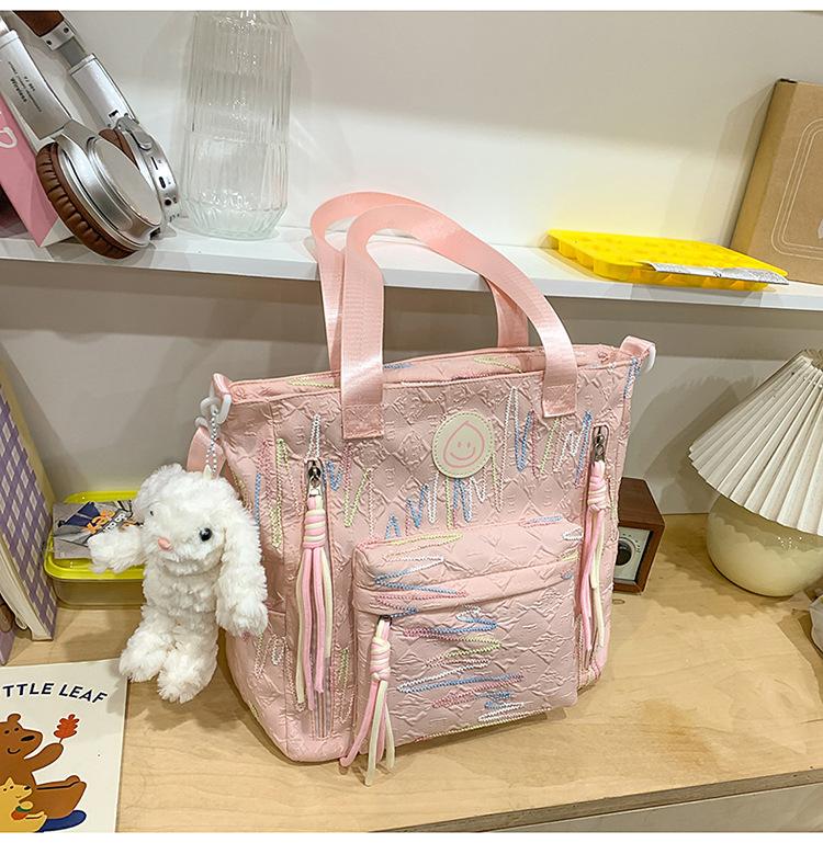 School Bag New High Value Ins Japanese Backpack Cute Casual Simple Large Capacity School Bag Versatile Commuter Make-up Bag