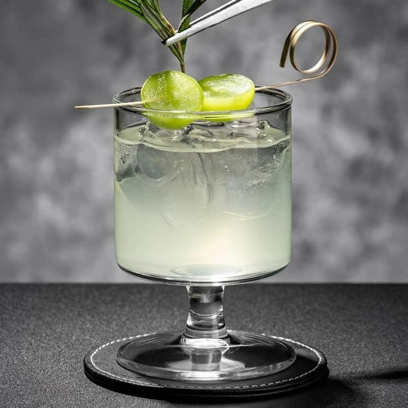 Straight Glass Goblet, Creative Cocktail Glasses Cups,Thin Juice Glasses Cup, Transparent Champagne Cold Drink Glass Cup