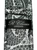 RETREEZ Paisley Art Print Microfiber Woven Necktie - Black & Silver