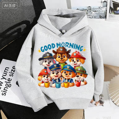 Cartoon Print Children Fall Spring Sweatshirt Kids PAW Patrol Hoodie Pullover Toddler 3-12 Year Boy Girl Casual Sweatshirt