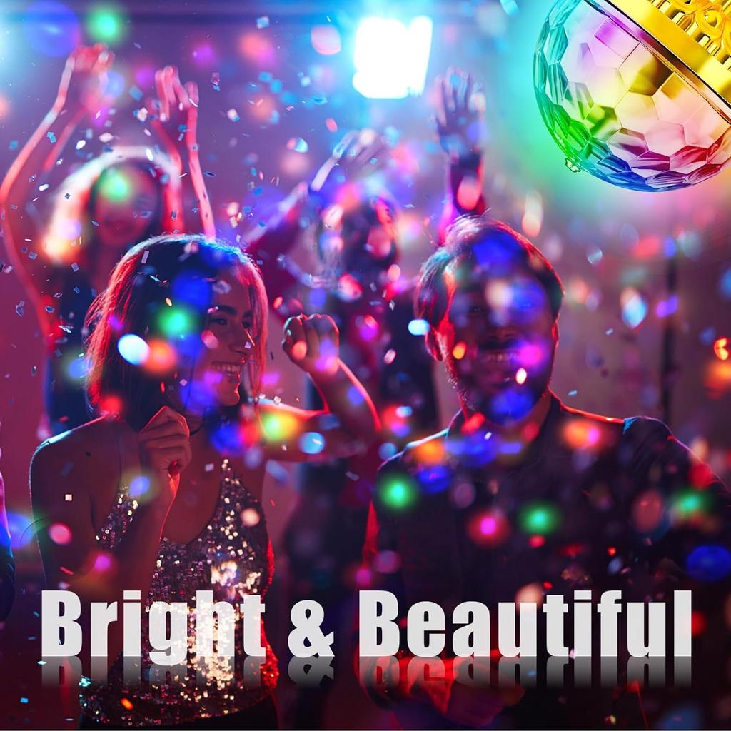 2er-Pack Discokugel-Licht Discokugel-Diffusor Bunte drehende Zauberkugel-Lampenbirne Drehende Bühnen-Steckdose Drehende Bühnenlichter mit E27-Fassungen LED