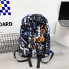 Schoolbag Backpack Men's and Women's Trend ins Personality Graffiti Large Capacity Casual Backpack Korean Edition Junior High School High School Bag
