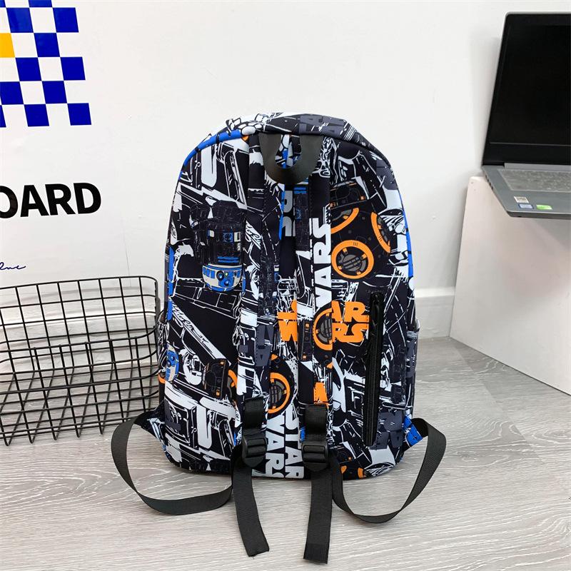 Schoolbag Backpack Men's and Women's Trend ins Personality Graffiti Large Capacity Casual Backpack Korean Edition Junior High School High School Bag
