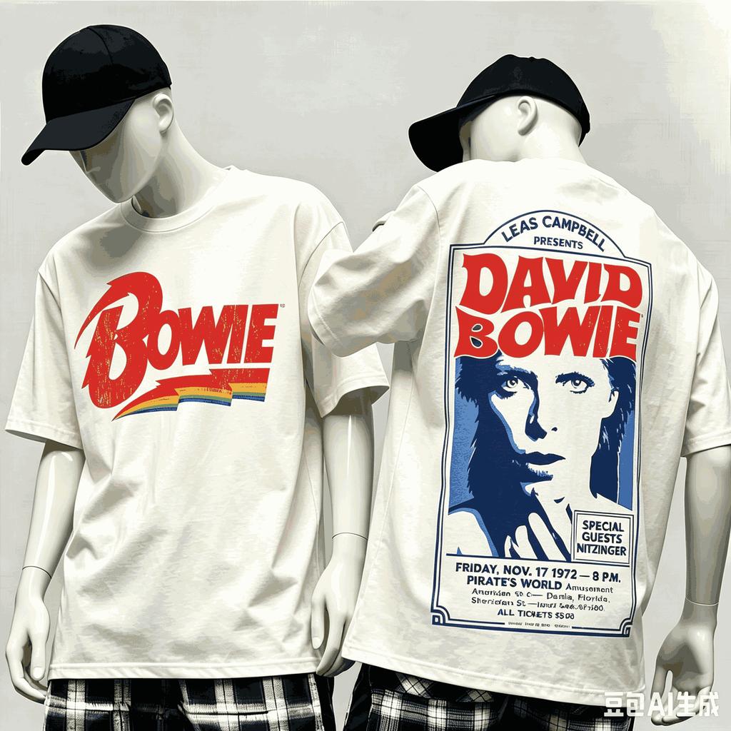 David Bowie 2026 T-shirt Grafica Stile Vintage Abbigliamento Nuovo Unisex Maglietta Band Rock Hip Hop Oversize Unisex Harajuku Alta Qualità