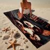 1PC Giz-mo Candy Cane Beach Towel - Soft,  Absorbent Microfiber, Lightweight, Ideal for The Beach, Parties, Travel, Camping Fan Gifts