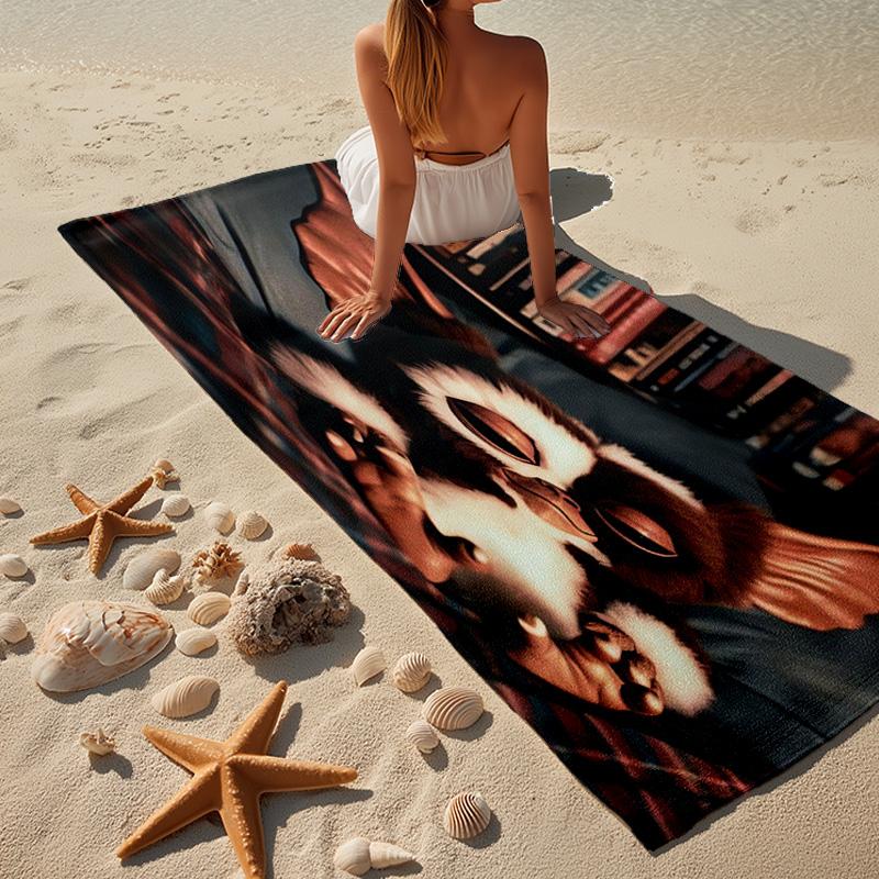 1PC Giz-mo Candy Cane Beach Towel - Soft,  Absorbent Microfiber, Lightweight, Ideal for The Beach, Parties, Travel, Camping Fan Gifts