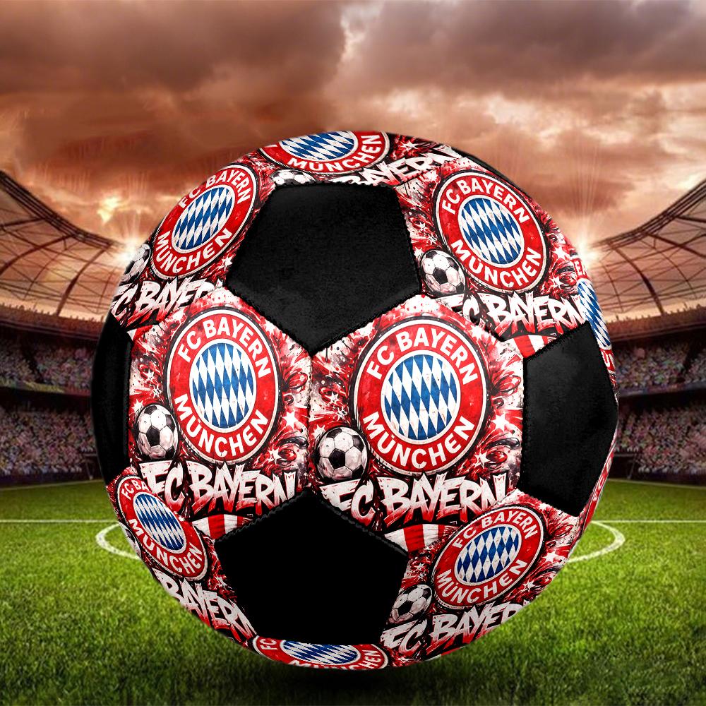 TAGLIA 5 Pallone da Calcio FC Bayern München Colorato Per Tutte le Età Cucito a Macchina PVC Pronto per la Competizione Resistente Alto Rimbalzo