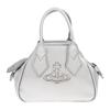 Yasmine Classic Brand Logo PU Crossbody Handbag Women Handbags Silver 5C010006WS000DQ401