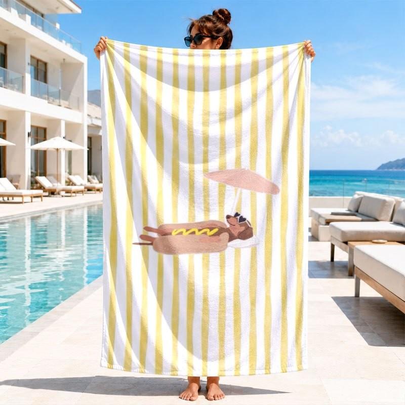 Boho Mandala Ethnic Style Bright turquoise base multicolor symmetric mandala geometric boho print quick dry large beach towel