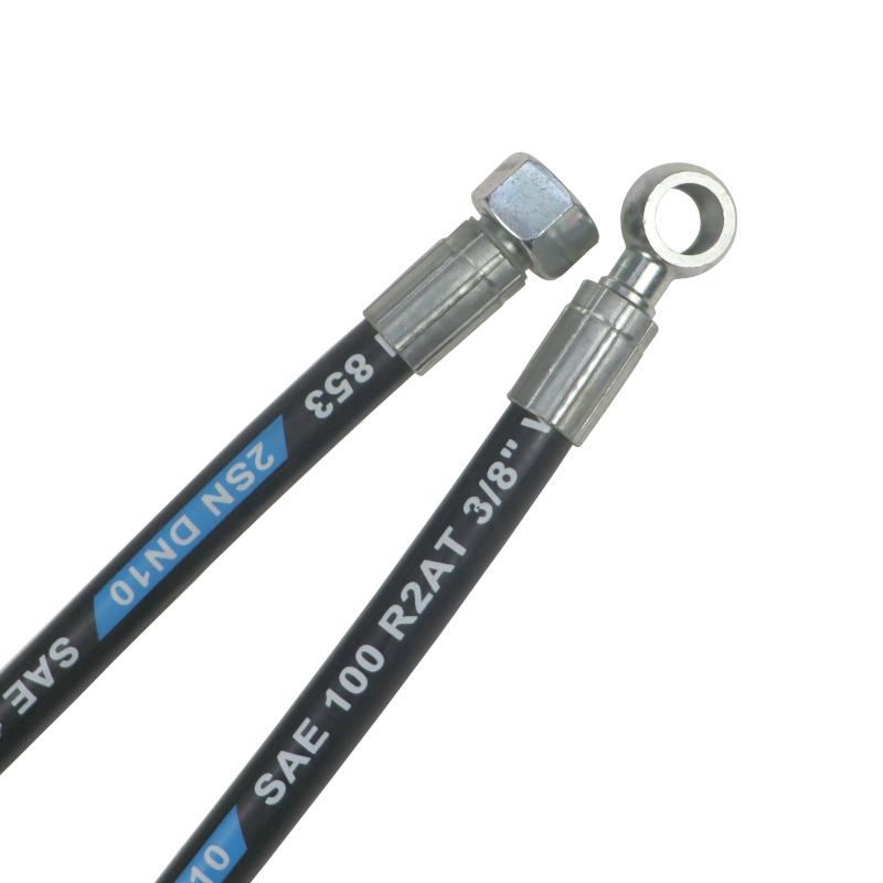 Hydraulic hose DN10 350bar internal thread M22x1.5 straight / eyelet RNM P01 DN10 3/8"" -850mm DN10-2SN PZL HYDRAL