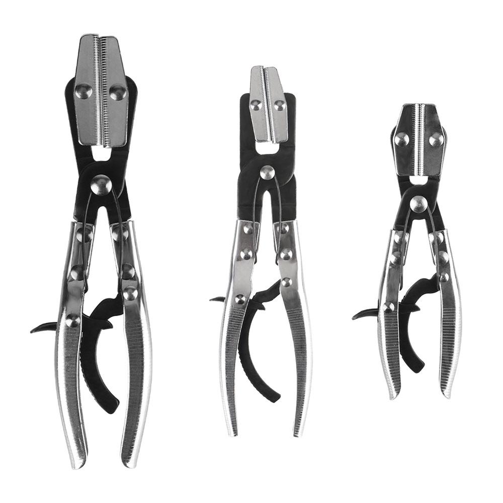 Car Repair Tool 8/10/12 Inch 3Pcs Universal Automatic Locking Length Hose Pinch Off Pliers Flat Mouth Oil Pipe Sealing Pliers