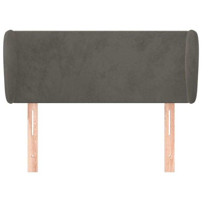 Tête de lit - Maison Exclusive - Velours gris foncé - 93x23x78/88 cm - Hauteur réglable