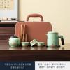 Thousand Miles Jiangshan Ceramic Tea Set, One Pot, Four Cups, One Can, Gift Box, Annual Meeting Company Business Companion