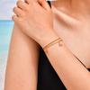 Dainty Double-layer Strawberry Cherry Accessories Bracelet,Women's Stainless Steel Gold Plated Bracelets,Cute Jewelry Gift
