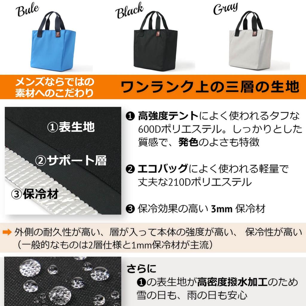 Lunch Cooler Lunch Eco Soft 7L [Lunchichi] Bag, Bag, Box, Bag, Men's, Cooler, Cooler, (3.Gray)