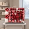 104 Pieces Christmas Tree Ornaments Glittery Baubles Premium