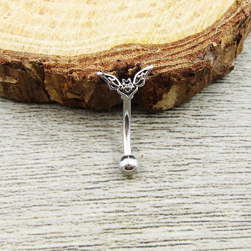 

Small World on the Bones of Jianou Meimei Eyebrow Ring Sexy Punk Cool Fried Retro Titanium Steel Piercing Jewelry Style 2 Steel Color