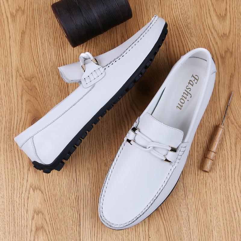 Mode Hochwertige Mode Herren Freizeitschuhe Luxus Echte Leder Slipper Slip-on Herren Flats Business Herren Fahrschuhe Mokassins