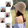 Bucket Hat Sun Hat Hollow Anti-ultraviolet Breathable Sun Hat Solid Color Fashion Basin Hat Summer Thin Bucket Women