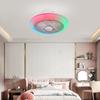 30W 46cm * 19cm Living Room Electric Ceiling Fan Lamp RGB Color Ceiling Light Household Intelligent Timed Colorful Fan Light