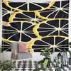 Lemon Slices Pattern on Black Background Pattern Wall Hanging Tapestry Decorative Tapestry Home Decor for Bedroom and Living Room