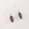 Natürlicher Amethyst Edelstein 925 Sterling Silber Schmuck Handgefertigte Ohrringe 1,4" EE-169-4