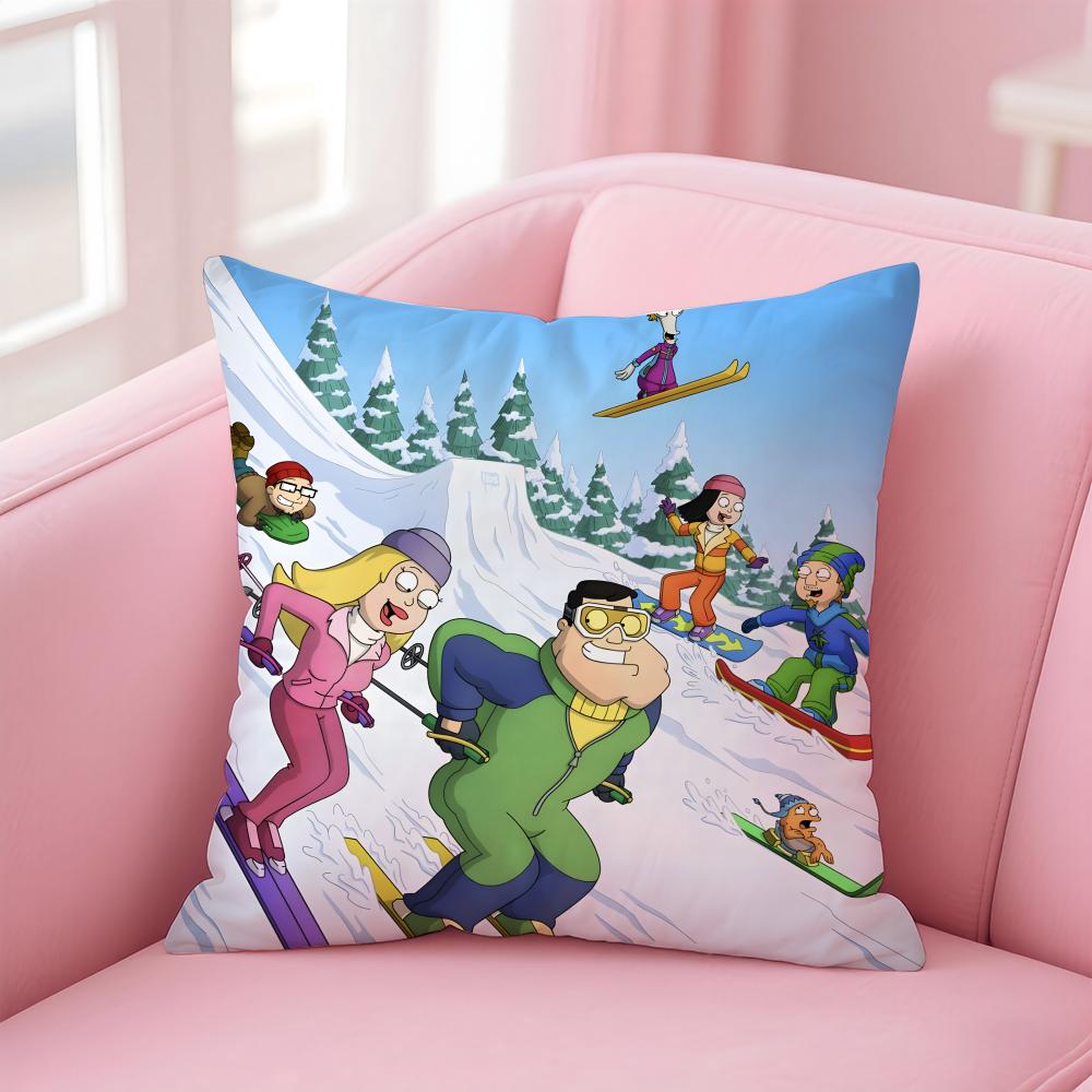 A-American D-Dad! Anime Cushion Cover Home & Car Multi-Scene Pillow Cover - Reversible, Soft & Durable for Daily Use