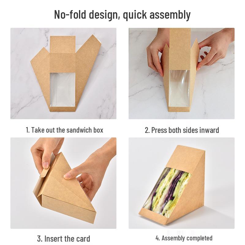 Shangji Triangle Disposable Cowhide Sandwich Box