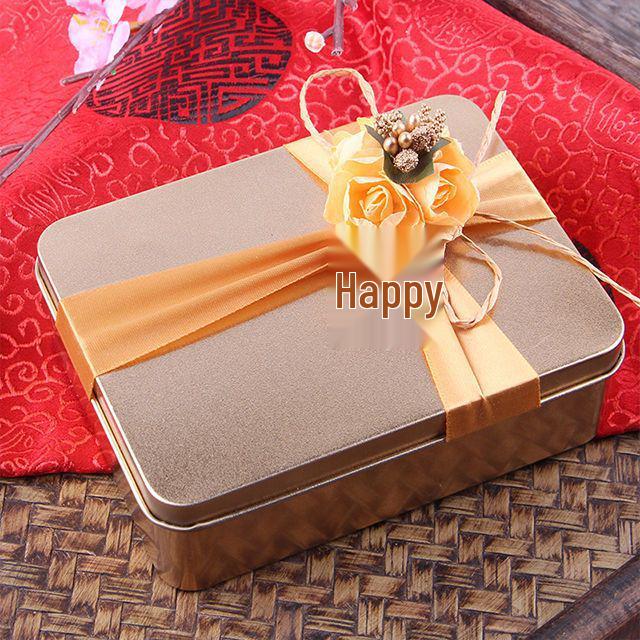 Customizable Rectangular Wedding Candy and Cigarette Tin Gift Box Set