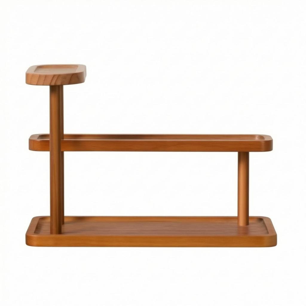 Wooden Tabletop Organizer 3 Tier Perfume Display Shelf Space-Saving for Bedroom