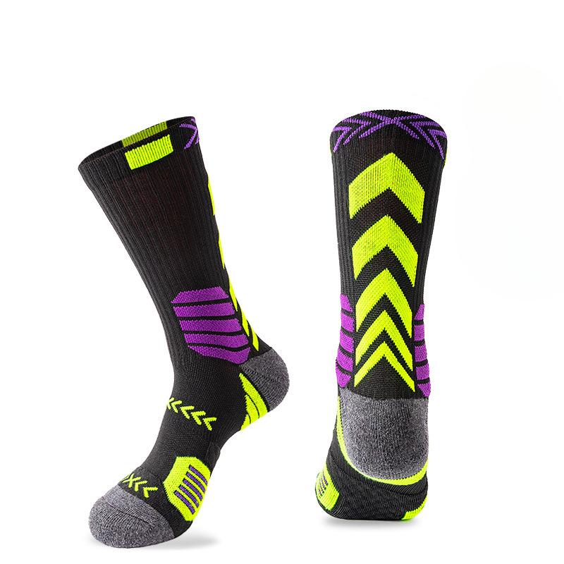 Basketball Socks, Training Socks for Men and Women, Towel Soles, Shock-absorbing and Anti-slip Sports Socks